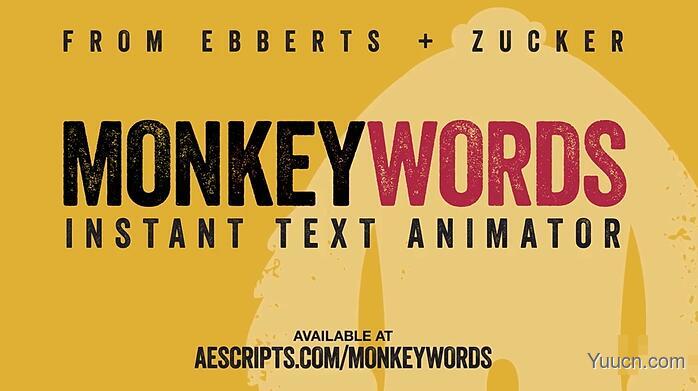 AE一键生成文字标题自动排版歌词字幕动画脚本MonkeyWords v1.00 免费版 + 使用教程