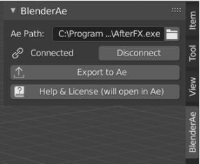 Blender/AE桥接插件 AEscripts BlenderAe V1.0.0 免费版(附方法)