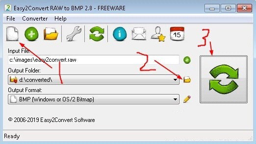 Easy2Convert RAW to BMP(图像转换软件) v2.9 官方版