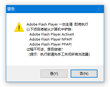 Adobe Flash Player Clear一剑全清.exe(一键铲除所有Flash组件) 中文免费版