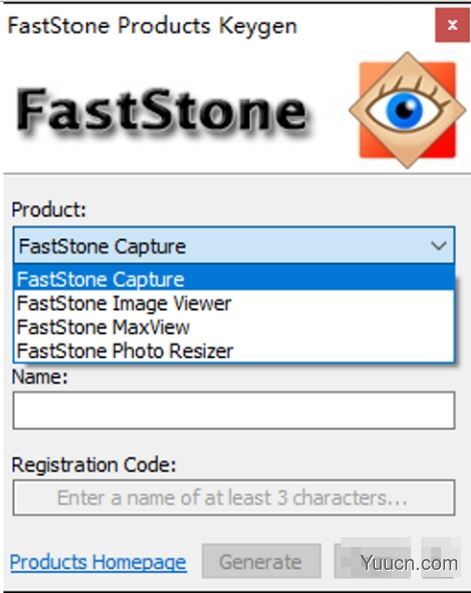 FastStone全系列产品注册机(FastStone Products Keygen) V1.2.0 绿色免费版