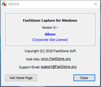 FastStone Capture v9.5 英文注册安装版(含注册码)