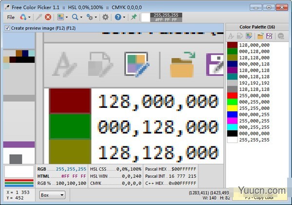 Free Color Picker(屏幕取色软件) v1.1 免费英文官方版