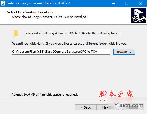 Easy2Convert JPG to TGA(JPG转TGA工具) v2.7 免费安装版
