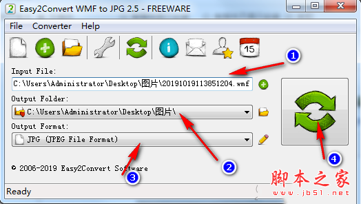 Easy2Convert WMF to JPG(WMF转JPG工具) V2.6 免费安装版