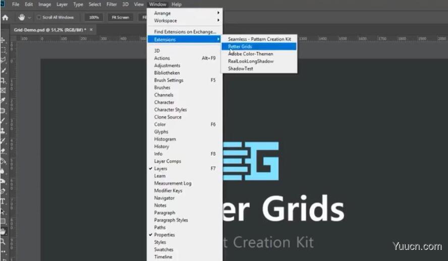 PS网格布局辅助线参考线创建扩展插件Better Grids Layout Creation Kit 中文免费版