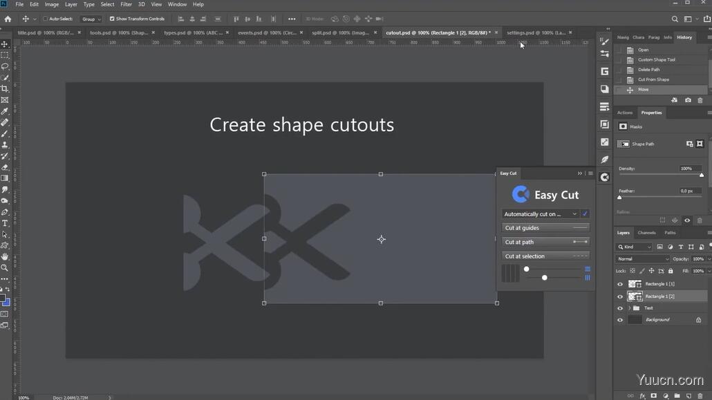 PS图层切割切片插件Easy Cut Layer Splitting Kit For Photoshop 2020 免费版
