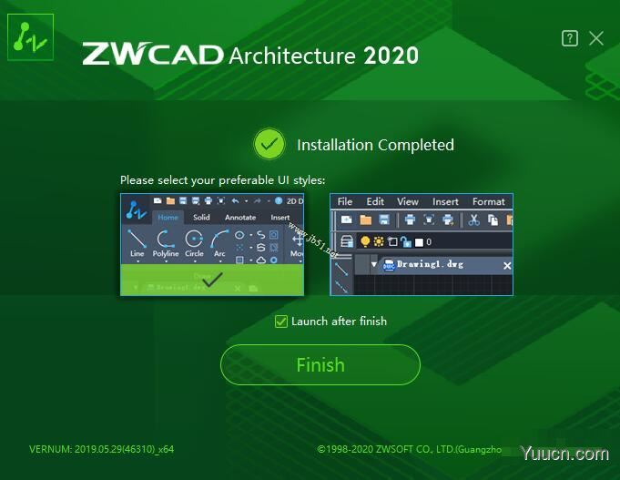 中望cad建筑版2020 V20190529 英文特别安装版(附激活补丁+激活教程)