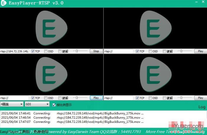 EasyPlayer RTSP(流媒体播放器) v3.0 绿色便携免费版