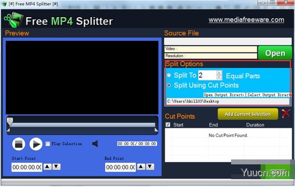 Free Mp4 Splitter(MP4视频剪辑软件) v4.0