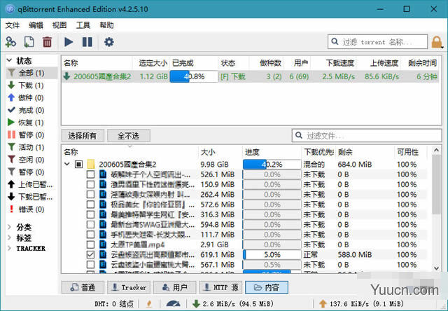 qBittorrent(BT下载利器) 4.3.3.10 中文绿色便携版