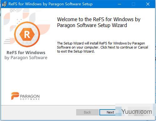 Paragon ReFS for Windows(win弹性文件系统) v1.0.55 免费企业安装版(附补丁)