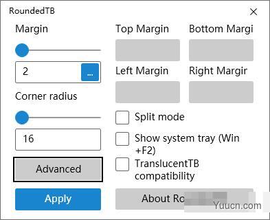 RoundedTB(让Win11任务栏变圆角UI) v1.3.0.0 官方免费绿色版