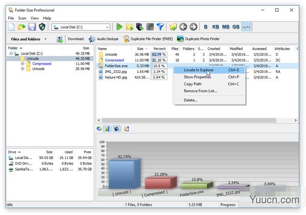 Folder Size Professional(磁盘检测工具) v4.9.5.0 官方安装版