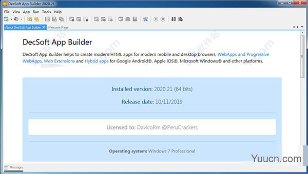 DecSoft App Builder(web可视化开发工具) v2020.21 免费特别版(附激活补丁+安装教程) 64位