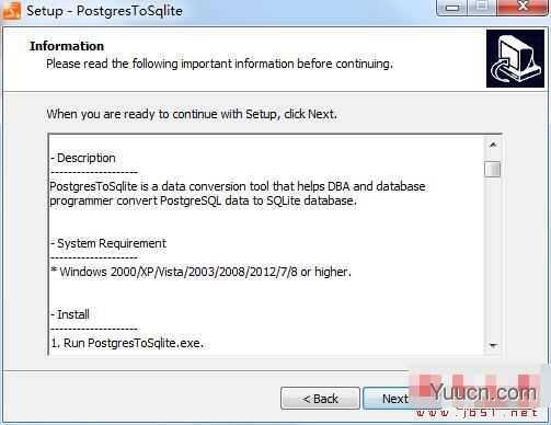PostgresToSqlite(数据库转换软件) v2.4 官方安装版(附安装教程)