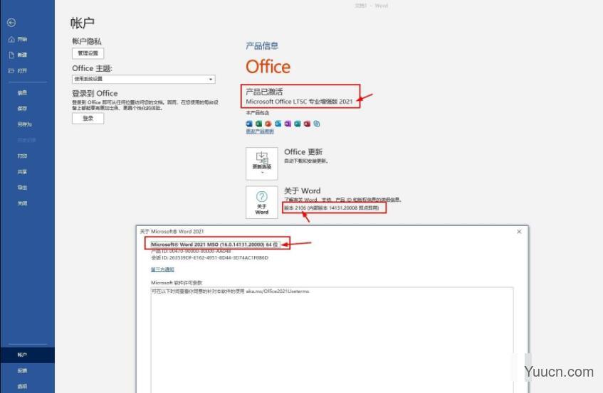 Office 2021 ProPlus LTSC 16.0.14332.20176 中/英文专业增强破解版 32位/64位
