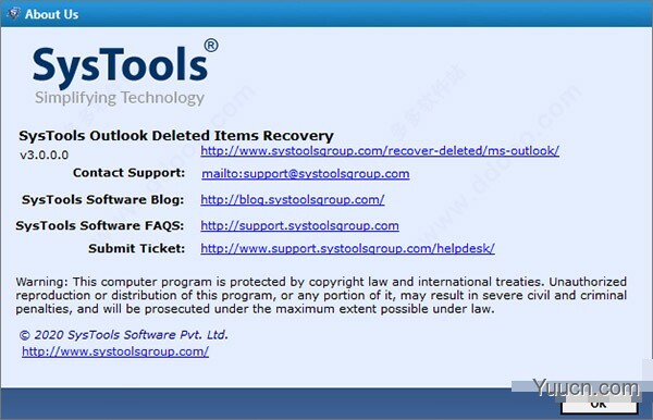 SysTools Outlook Deleted Items Recovery(删除邮件恢复工具) v3.0 免费版