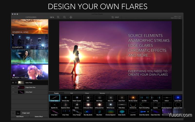 摄影灯光特效软件Brainfever LensFlare Studio Mac v6.8 一键安装破解版