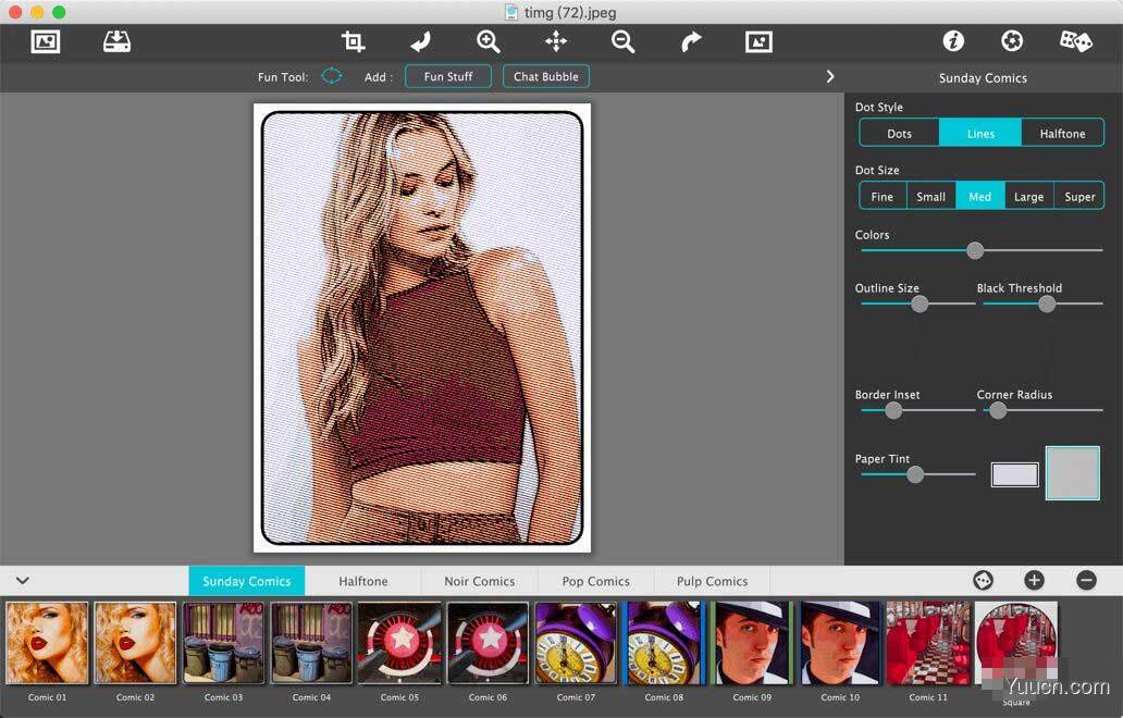 JixiPix Pop Dot Comics for Mac(照片转漫画软件) v2.14 直装免激活版