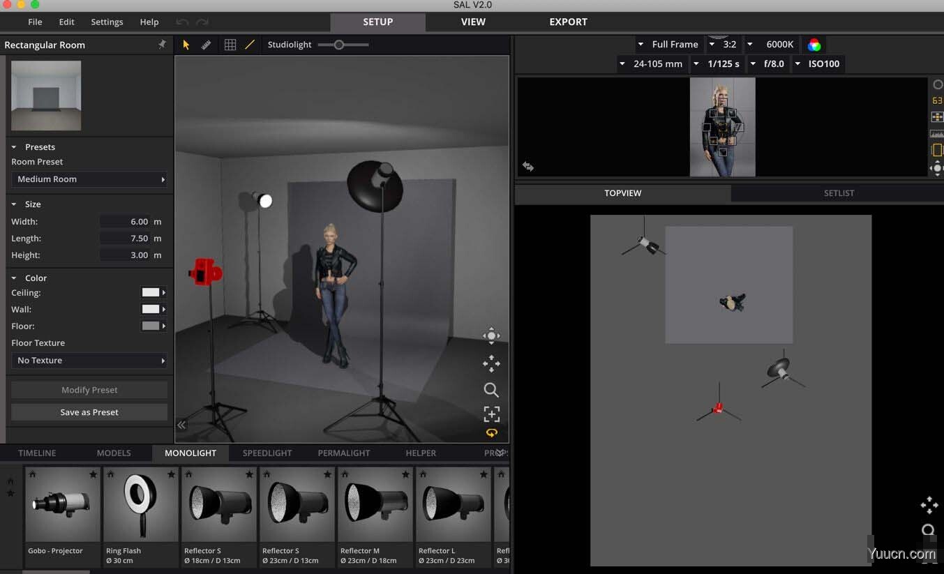 3D摄影棚布光软件Set A Light 3D Studio for Mac v2.0 中文破解版