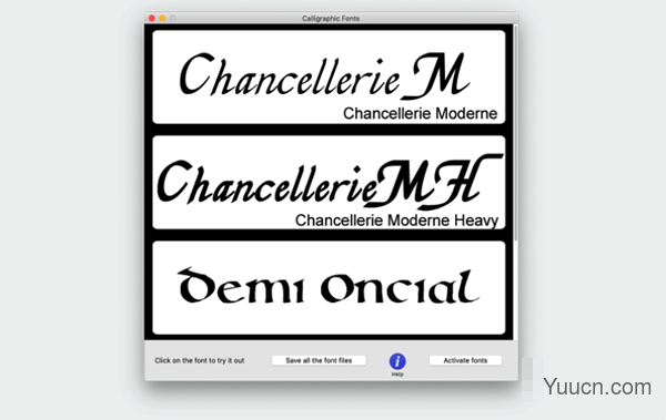 Calligraphic Fonts(书法字体软件) for Mac V2.10 苹果电脑版