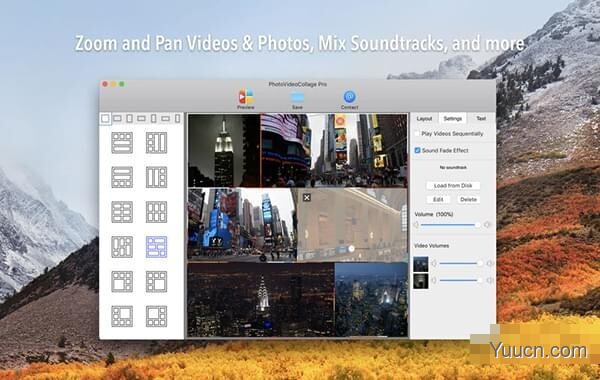 PhotoVideoCollage for Mac(视频和图片拼贴软件) V2.0 苹果电脑版