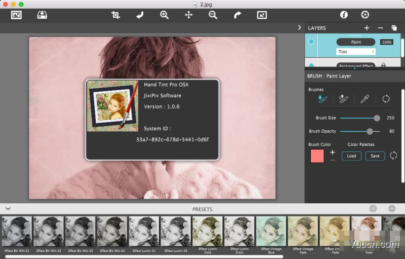 JixiPix Hand Tint Pro for Mac(图片处理软件)特别版 v1.0.5苹果电脑版(附注册码)