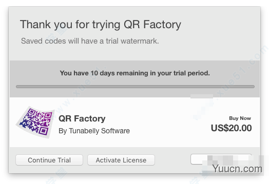 qr factory(二维码生成软件) for mac v2.9.12 特别版(附注册机+安装教程)