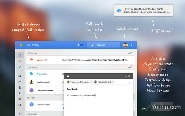 Boxy for Mac(Gmail邮件桌面客户端) V2.0.3 苹果电脑版