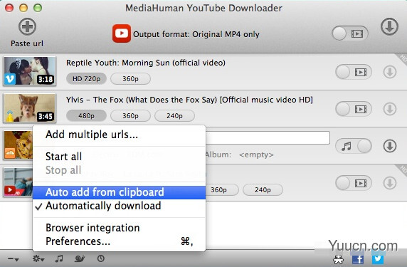 MediaHuman YouTube Downloader for mac v3.9.9.58 苹果电脑版