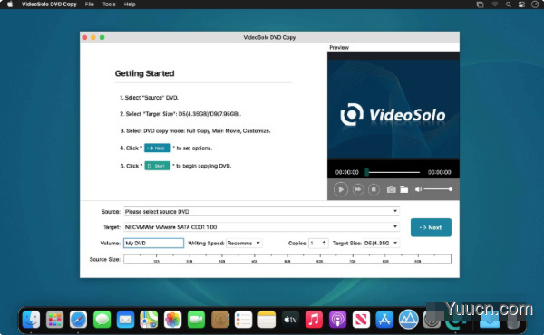 VideoSolo DVD Copy for Mac(DVD光盘刻录工具) V1.0.16.96897 苹果电脑版