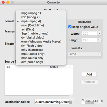 Flv Crunch for Mac(视频格式转换器) v1.5.1 苹果电脑版